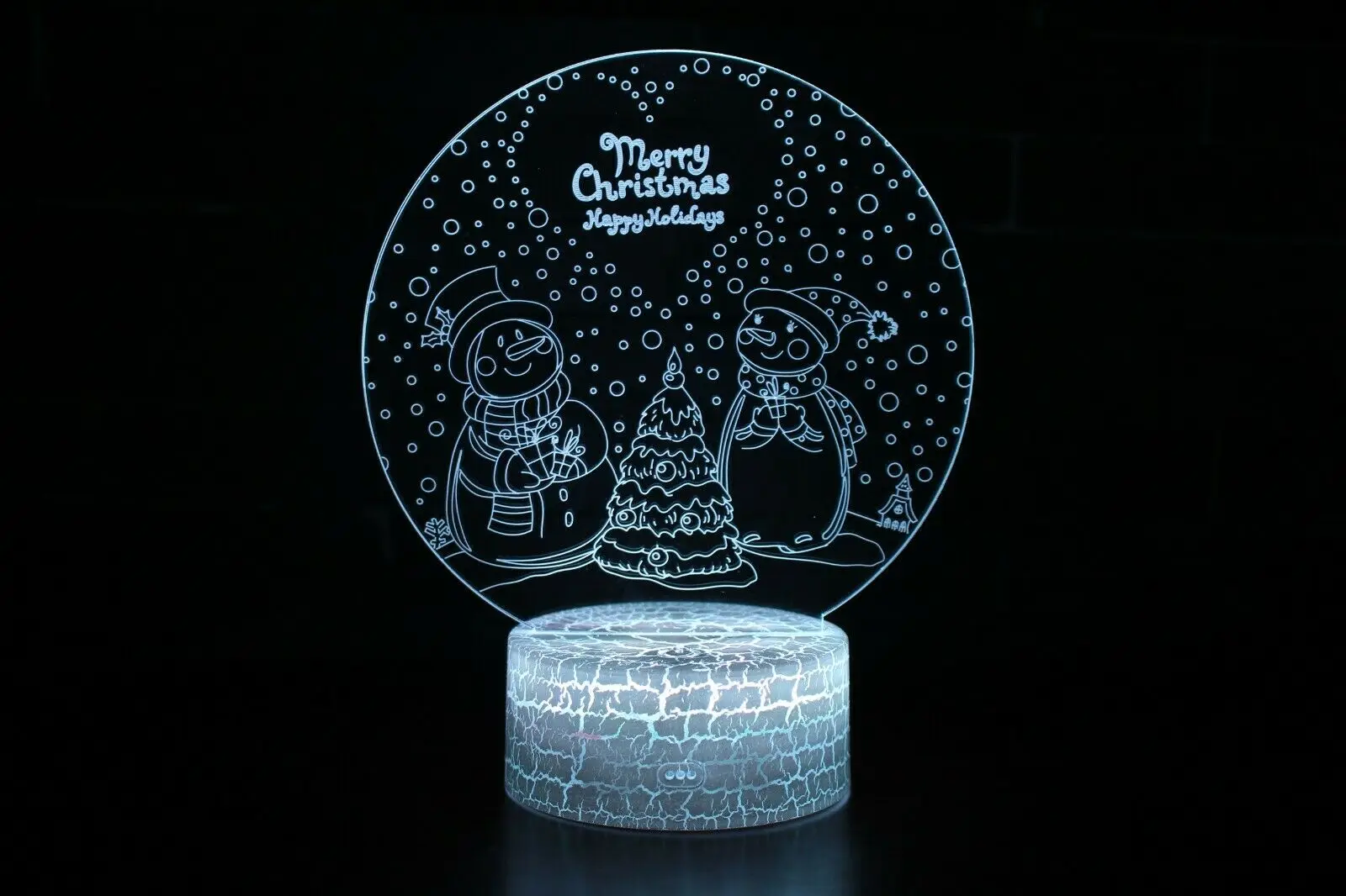 Christmas 3D LED Night Light Touch Table Desk Lamp Gift 7 Color Change Creative Decorations