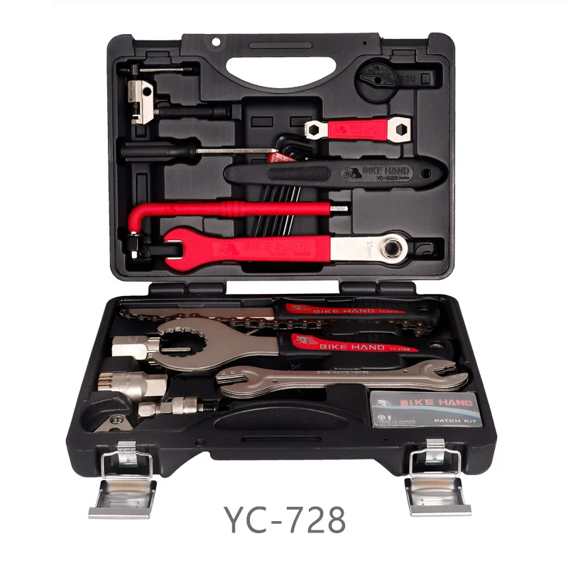 BIKEHAND 18 In 1 Bicycle Repair Tools Kit Box Set Multi Mtb Tire Chain Repair Tools Spoke Wrench Kit Hex Screwdriver Bike Tools