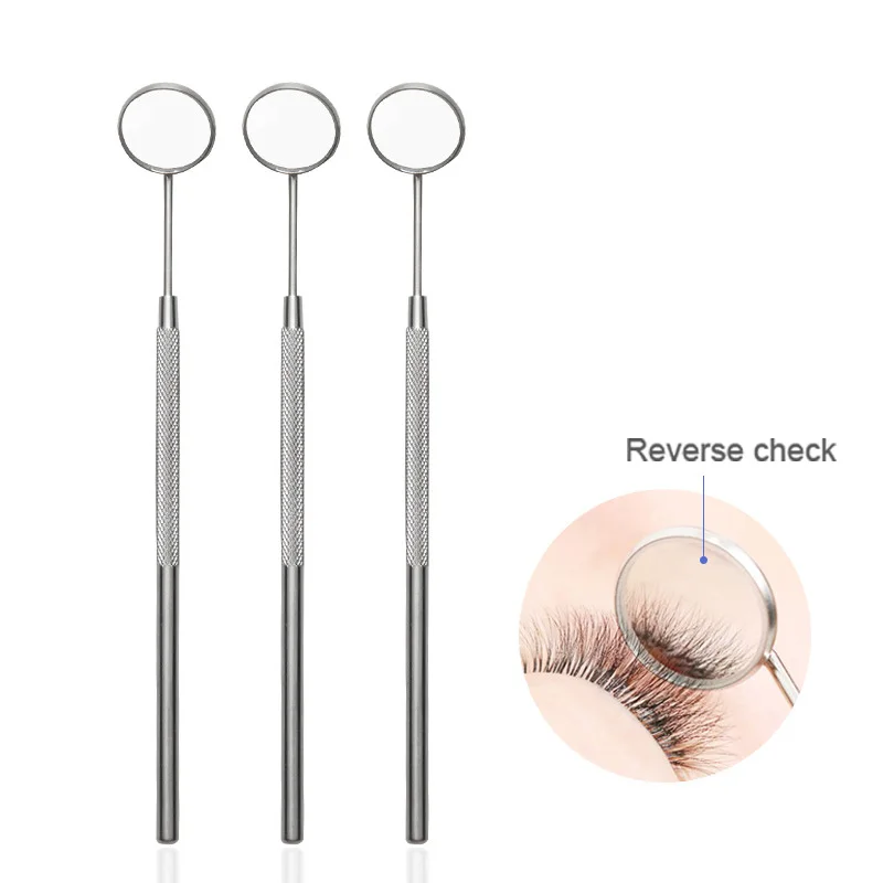 Eyelash Extension Mirror Dental Mouth Mirror Multifunction Checking Stainless Steel Teeth Eyelash Supplies Makeup Tool Wholesale