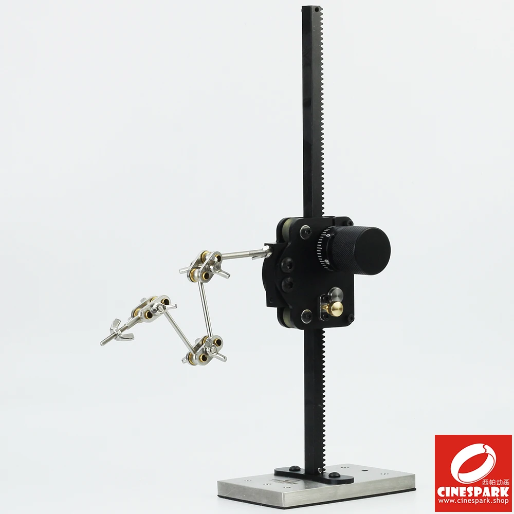 Upgraded WR-300 linear winder rig armature character support system for stop motion animation