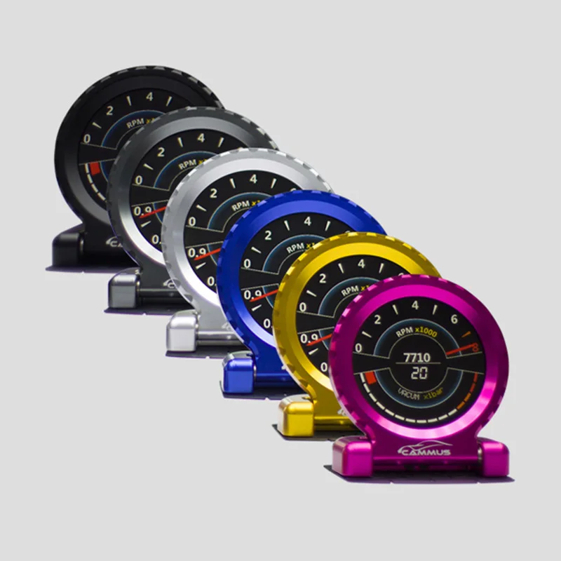 Optional 6 Colors i-Round LCD Racing Gauge 13 in 1 P&P OBD RPM Turbo Water air Oil G-Value Speed Fit For All Car