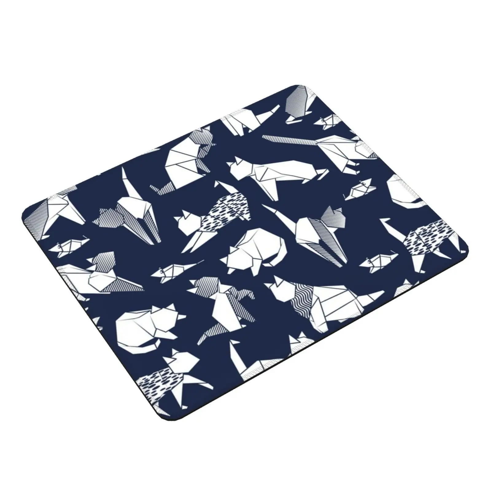 Origami Kitten เพื่อน//Blue Navy พื้นหลังกระดาษแมวเมาส์ Pad DIY พิมพ์ภาพประกอบแมวแมว