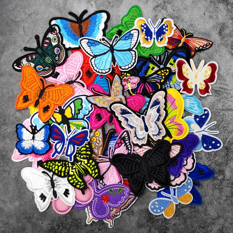 Butterfly Patches  Embroidery Applique Ironing Clothing Sewing Supplies Decorative Colorful