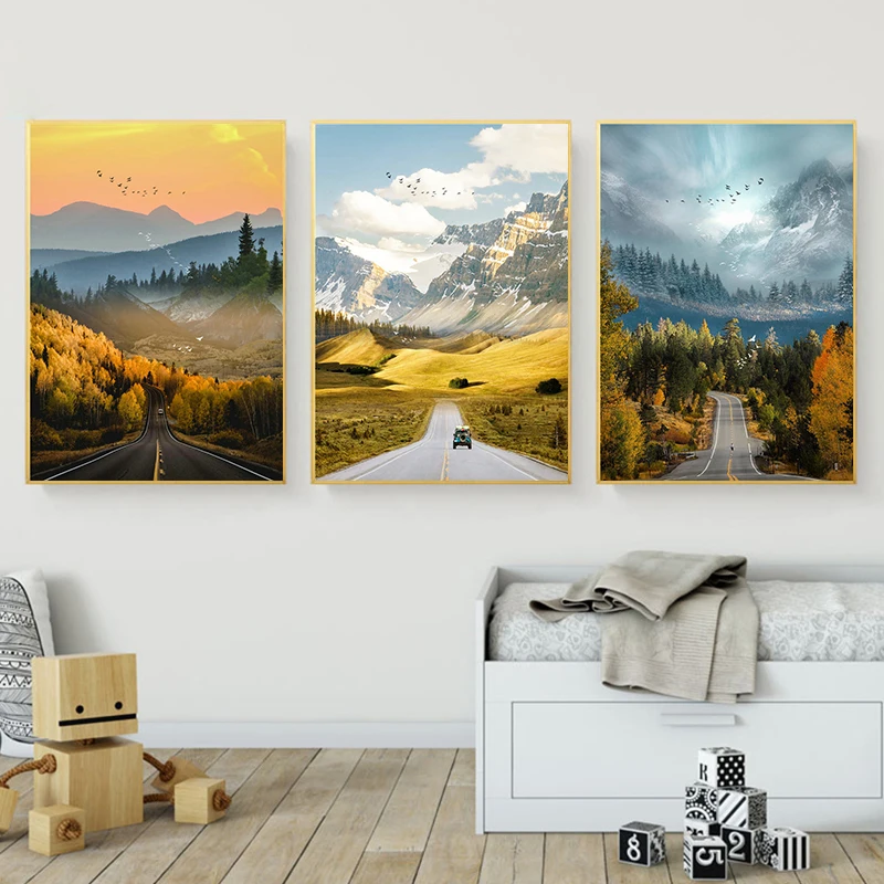 

GATYZTORY 3pc/Set DIY Painting By Numbers Landscape Paint By Numbers For Adults Wall Art Picture Room Decoration