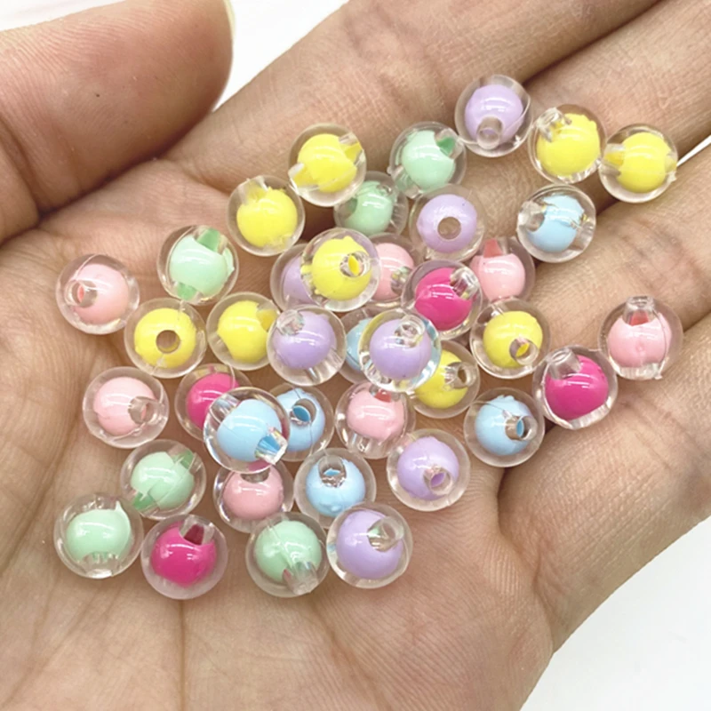 50 Pcs 8mm Acrylic Round Beads Loose Spacer  for Jewelry Making Necklaces Earrings Bracelets Handmade DIY #RoLi