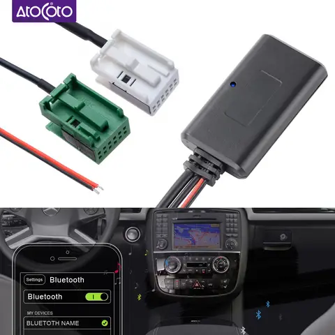 Adattatore Bluetooth Aux Ldafava Per Mercedes Audio 20/30/50 APS E COMAND | Streaming Wireless Con Microfono Per Chiamate, Plug-and-play
