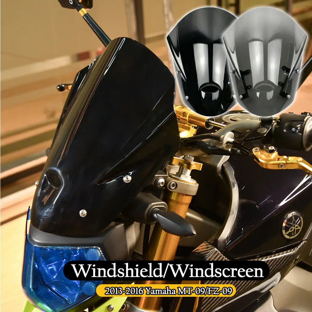 Windscreen For YAMAHA For  FZ-09 2013 2014 2015 2016 Windshield Pare-brise Wind Deflectors MT09 FZ09 MT FZ 09 Motorcycle Parts