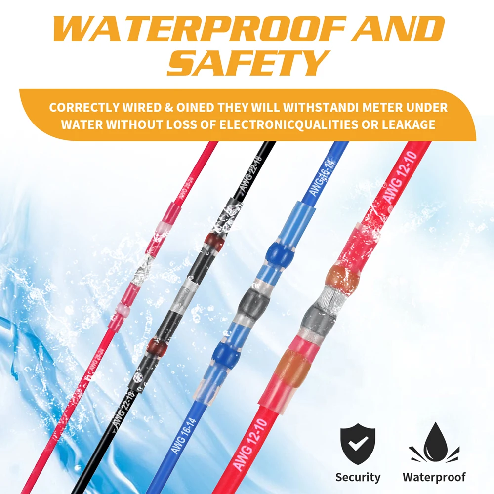 60 шт., Термоусадочные соединители для проводов