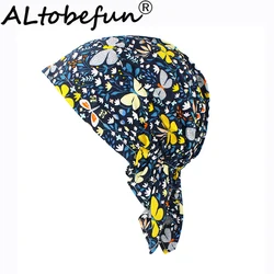 ALTOBEFUN Lady donna cappellino rurale classica ragazza bandane Hip-hop elastico turbante Cap copricapo femminile cappello chemio poliestere BD099