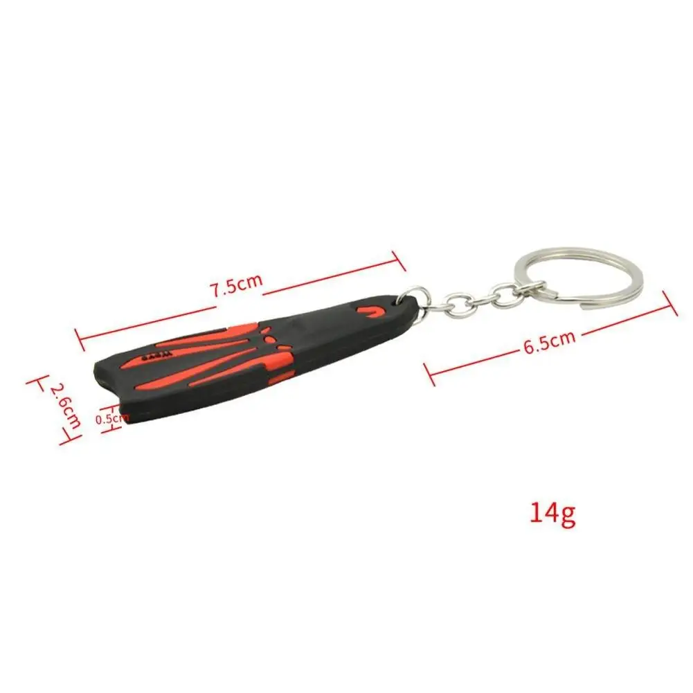 Key Ring Dive Fins Flippers Key Chain Holder Silicone Steel Keyring Keychain for Boat Kayak Surfing Sailing Diving Accessories