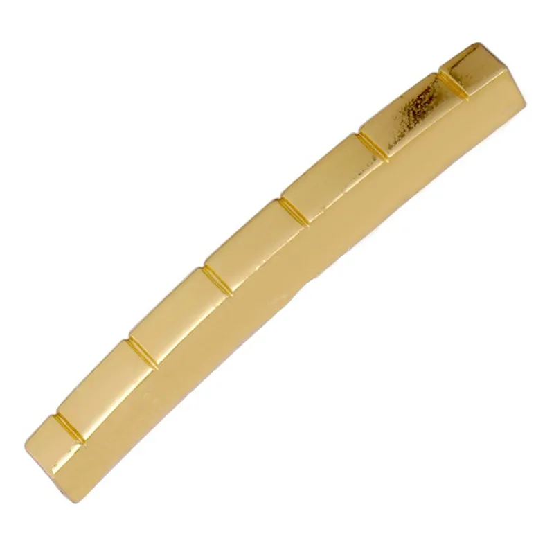 Curved 6 String Slotted Brass Electric Guitar Nuts Two Sizes Can Be Choose Guitar Accessories Parts