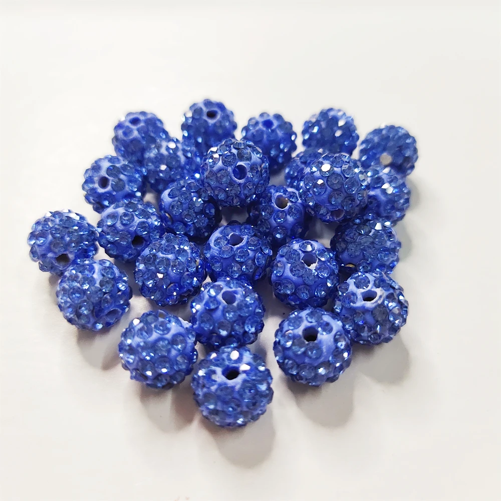 Aaaa + Kwaliteit 6Mm Alle Grootte Kleur Polymeer Klei Met Glitter Strass Glas Bal Kralen Diy Armband Ketting Accessoires