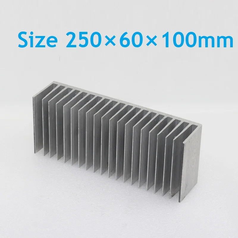 

Heat Sink for Large Power Amplifier Chssis Pure Aluminum Radiator Heatsink Size 250×60×100mm DIY