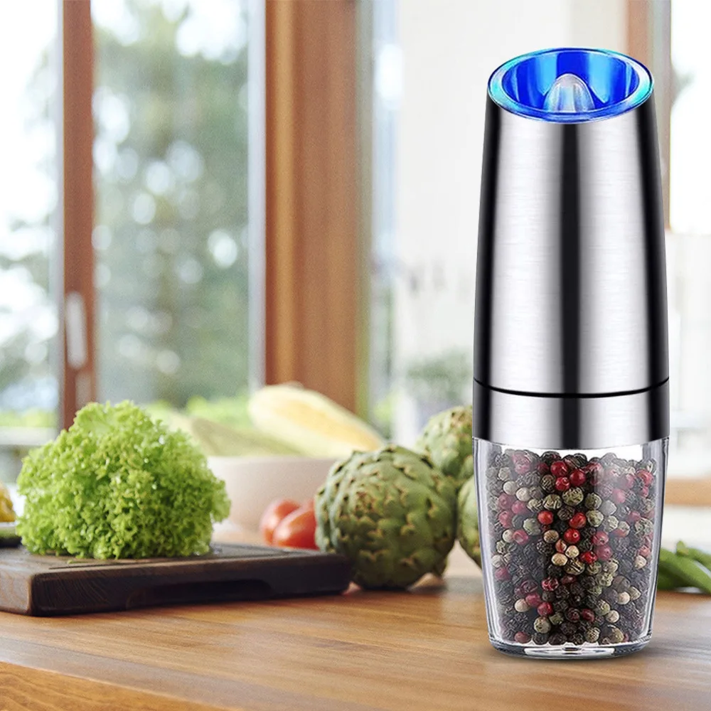 Penggiling Listrik Rumah Tangga Penggiling Lada Induksi Gravitasi Inti Keramik Baja Tahan Karat