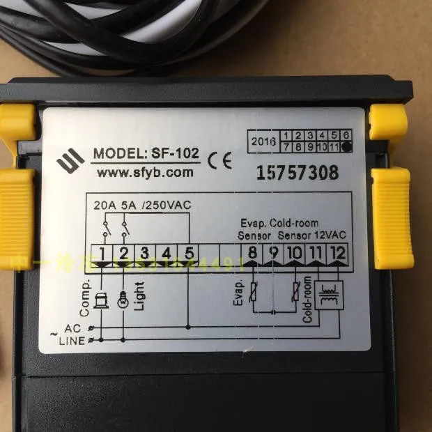 SF-102 Elettronico Regolatore di Temperatura del Termostato di Illuminazione Sbrinamento Freezer Frigorifero Regolatore di Temperatura