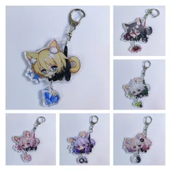 Danganronpa Anime Figure Keychain 2021 New Cartoon Bag Pendant portachiavi in acrilico zaino Unisex portachiavi ornamento regalo per i fan