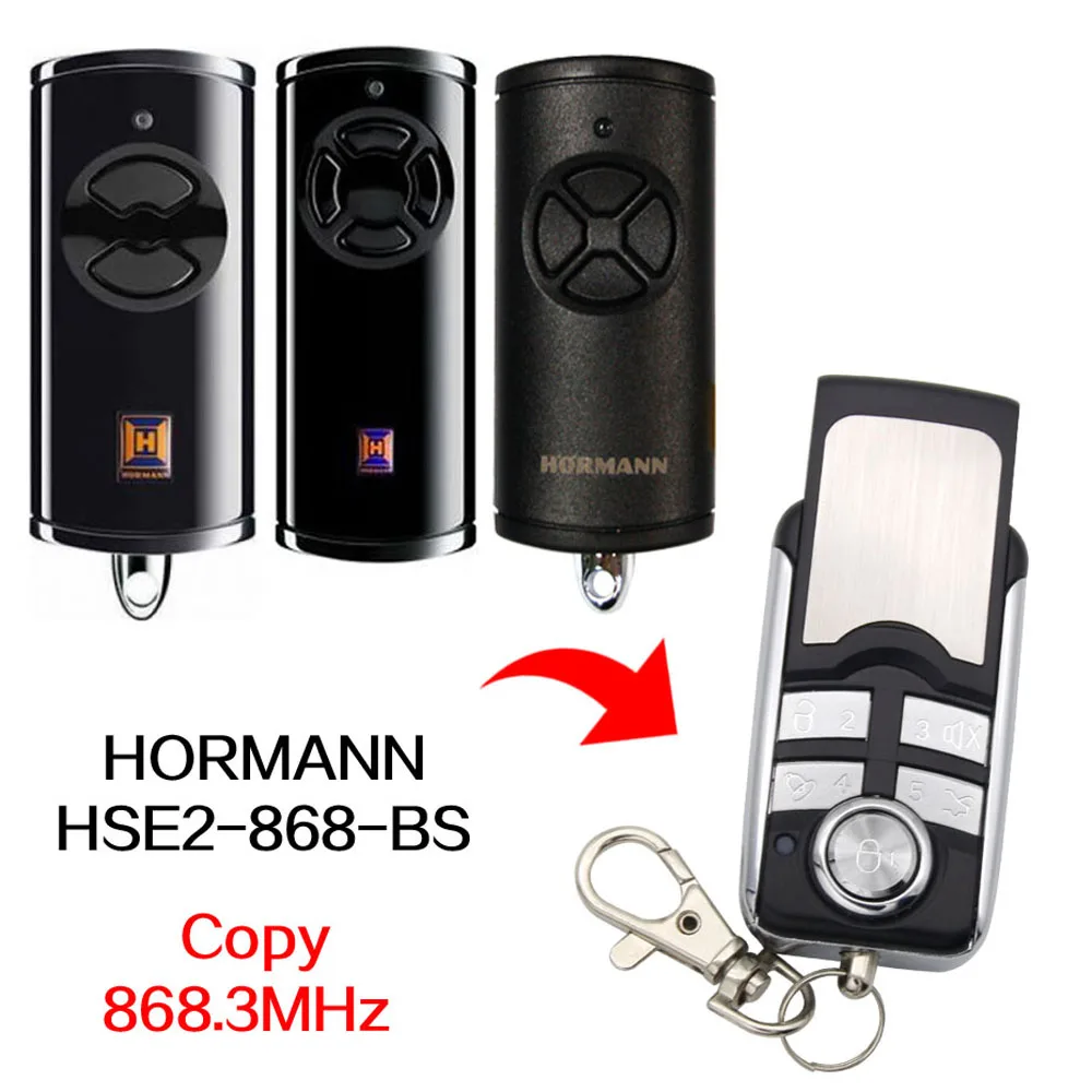 HORMANN 868 MHz Remote Control HORMANN HSS HSD HSP HSE 1 2 4 5 BS Garage Gate Remote Control 868MHz