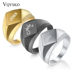 New Personality Mens Rings Jewelry Prismatic 18mm Width Men Rings Stainless Steel Finger Steel Gold Black Color Ring For Men