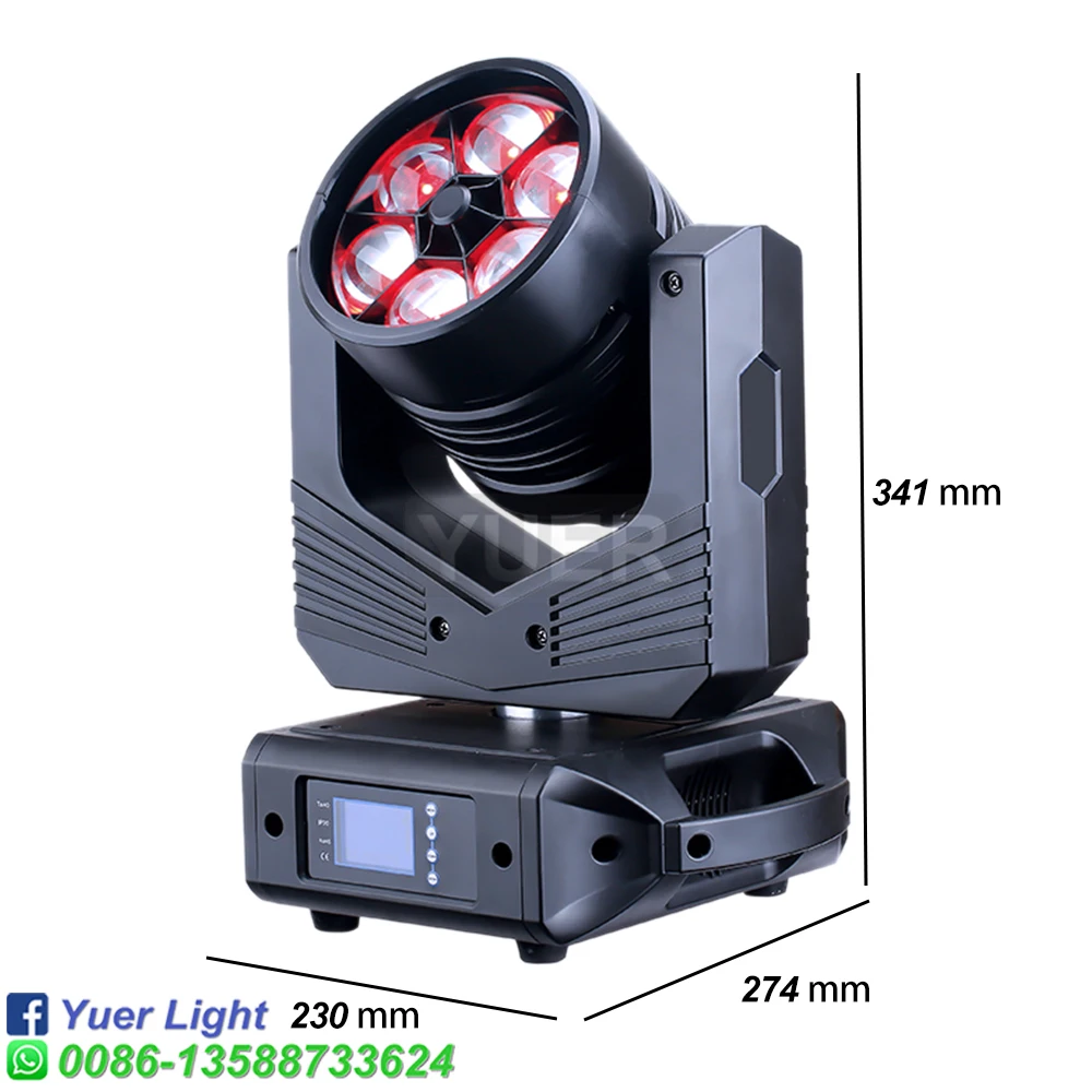 6X40W RGBW 4IN1 TianXin LED Moving Head Light DMX512 20/26/44CH Strobe Zoom Effect Light For DJ Disco Stage Music Party Wedding