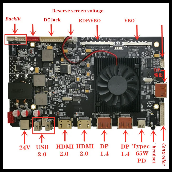 DIY 5K Universal R1811 V.4 Driver Board USB-C Freesync EDP DP1.4