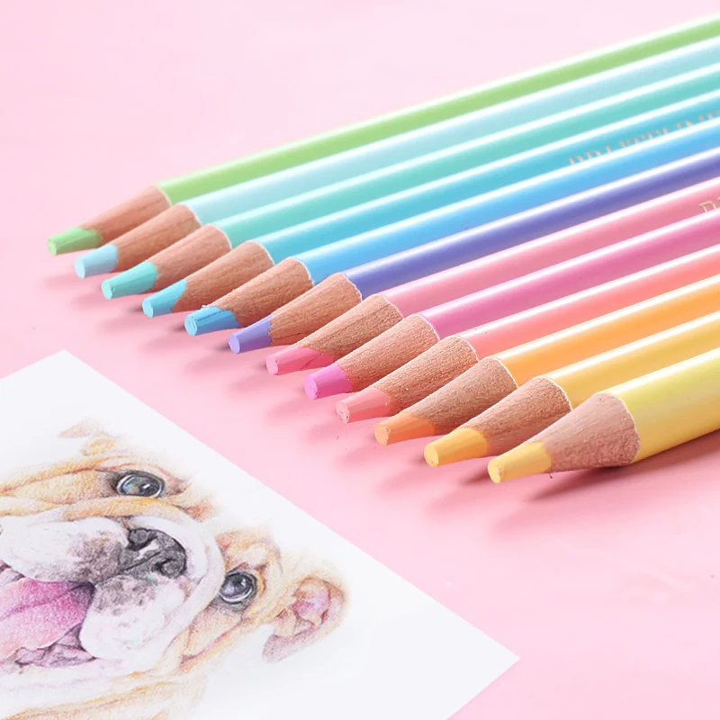 Brutfuner Macaron 12/24/50/72 Farben Professionelle Pastell Öl Buntstifte Färbung Zeichnung Bleistifte Candy Farbe Bleistift Liefert – Detail 13