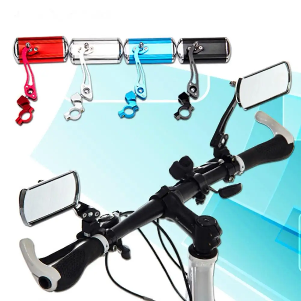 2Pcs Angle Adjustable Safety Bicycle Mountain Bike Handlebar Rear View Mirror