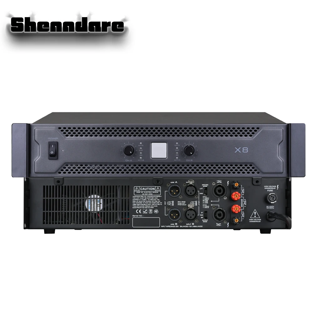 SHENNDARE-amplificador de potencia de 400W-800W, sistema de Audio profesional, altavoz de conferencia KTV de escenario, procesador de Audio de amplificación de sonido