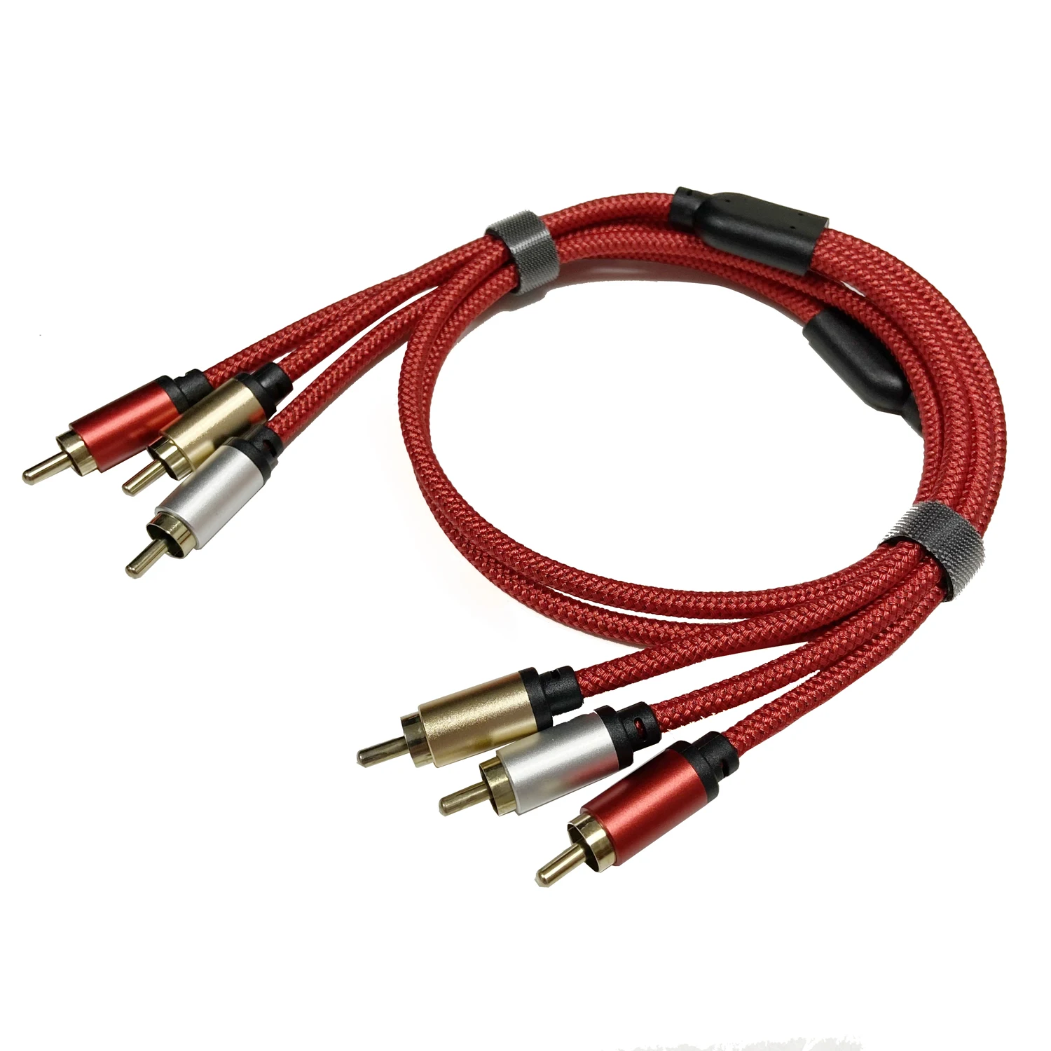 12M 3RCA  to 3RCA Male Gold Plated Composite AV Cable Compatible with Set-Top Box,Speaker,Amplifier,DVD Player and More 3.3ft