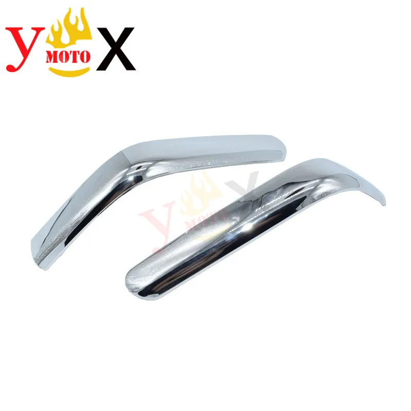 Pair Chrome ABS Lower Side Corner Trunk Saddlebag Accent Trim Strip Cover Decal For Honda Goldwing GL1800 2001-2011 2002 2003