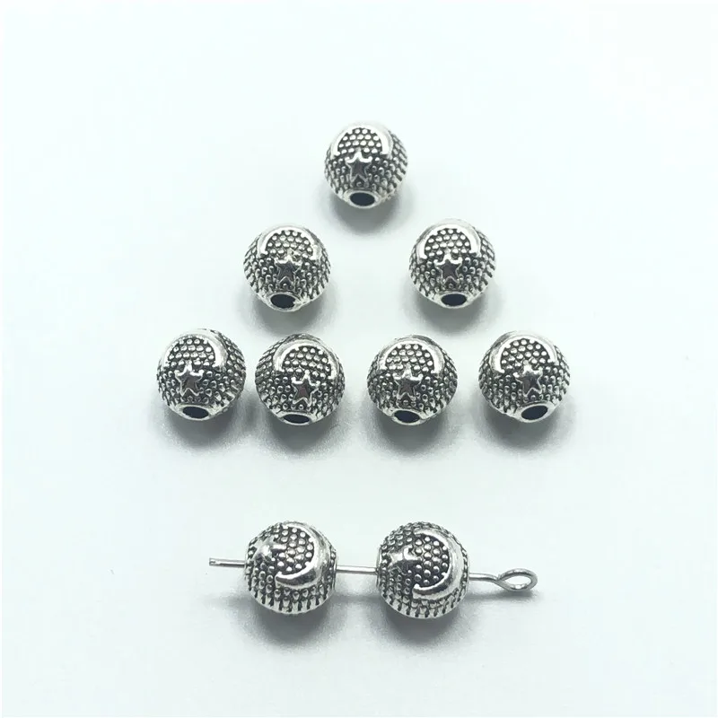 15pcs 8mm metal alloy beads Xingyue Turkish national emblem for jewelry making DIY making prayer bracelet accessories