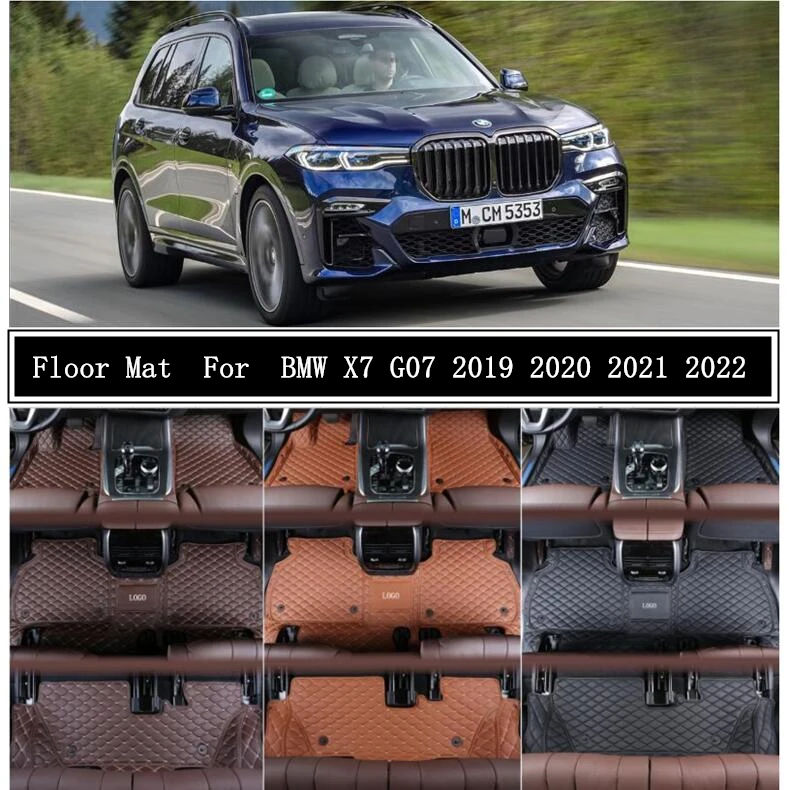 

Высококачественный кожаный напольный коврик для BMW X7 G07 2019 2020 2021 2022, коврики для ног, коврики для 6 / 7 мест