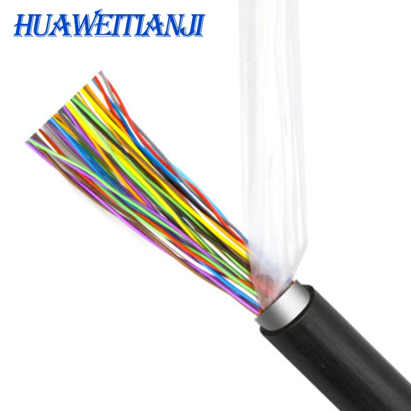 HUAWEITIANJI Outdoor HYA big logarithm 10 pair cable, 10pr 10*2*0.4mm  Telephone CAT3  Copper Cable 100m,Support customization