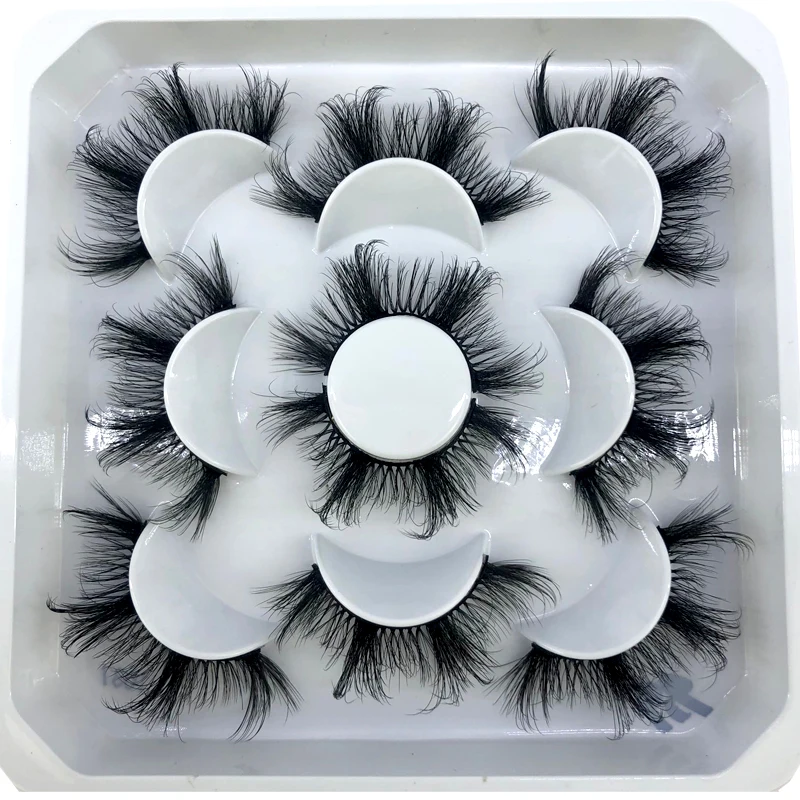 5 Paar flauschige Wimpern 8–25 mm 3D-Nerzwimpern lange dicke natürliche falsche Wimpern Großhandel Wimpern Anbieter Make-up Nerzwimpern – Detail 39