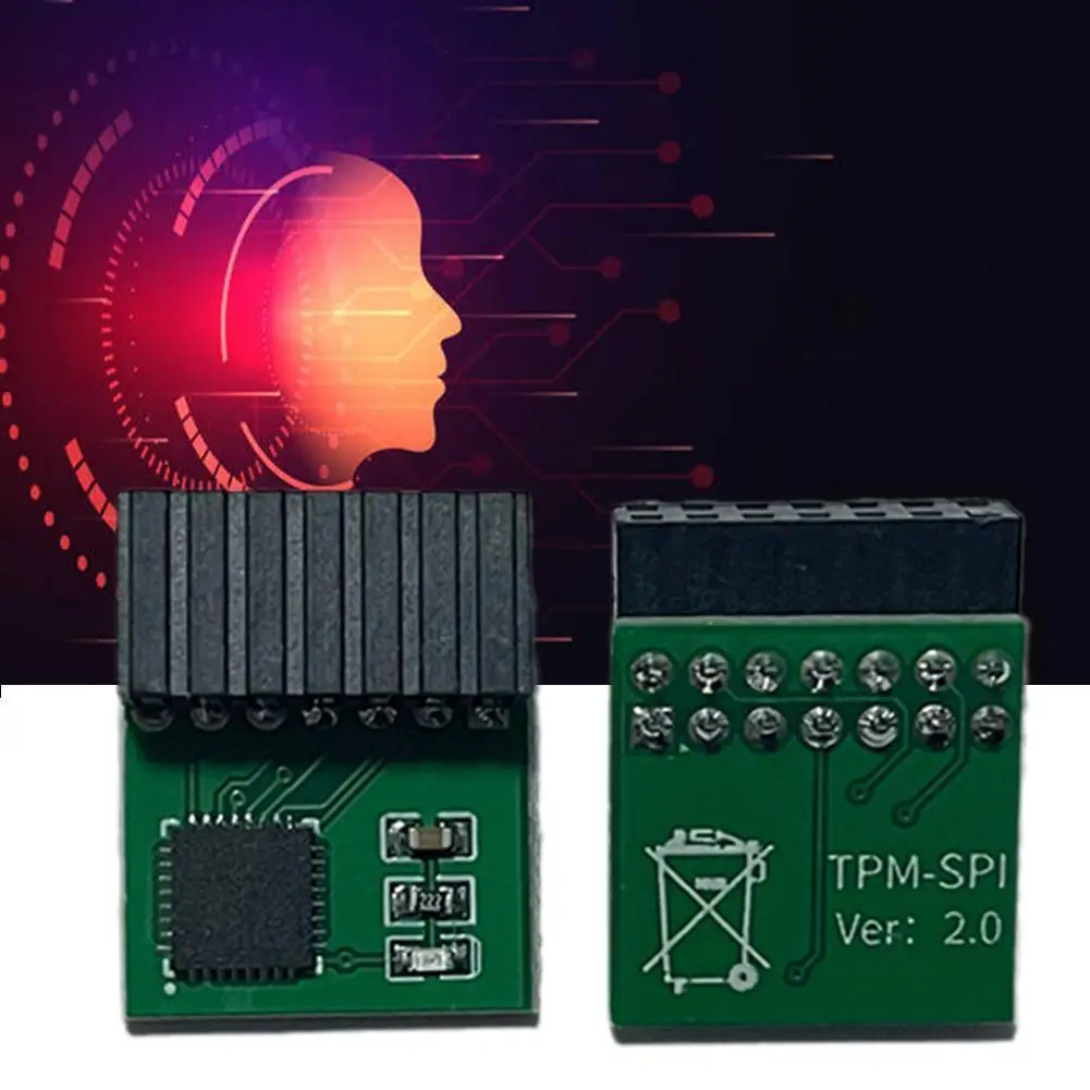 TPM 2.0 Encryption Security Module Remote Card Windows 11 Upgrade Module 12 14 18 20-1pin To Support Multi-brand Motherboards