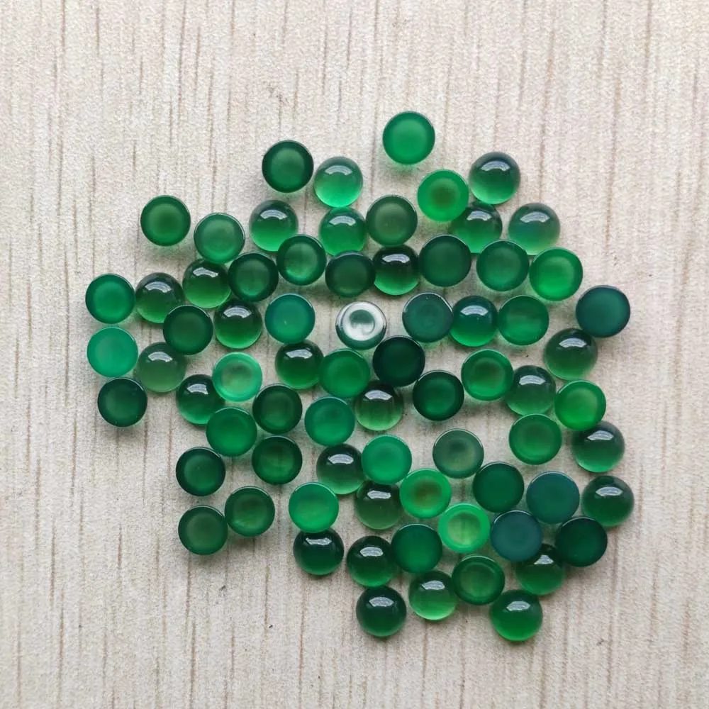 Fashion Good quality natural green onyx round cab cabochon 6mm  8mm 10mm beads for jewelry making free shipping Wholesale 50pcs