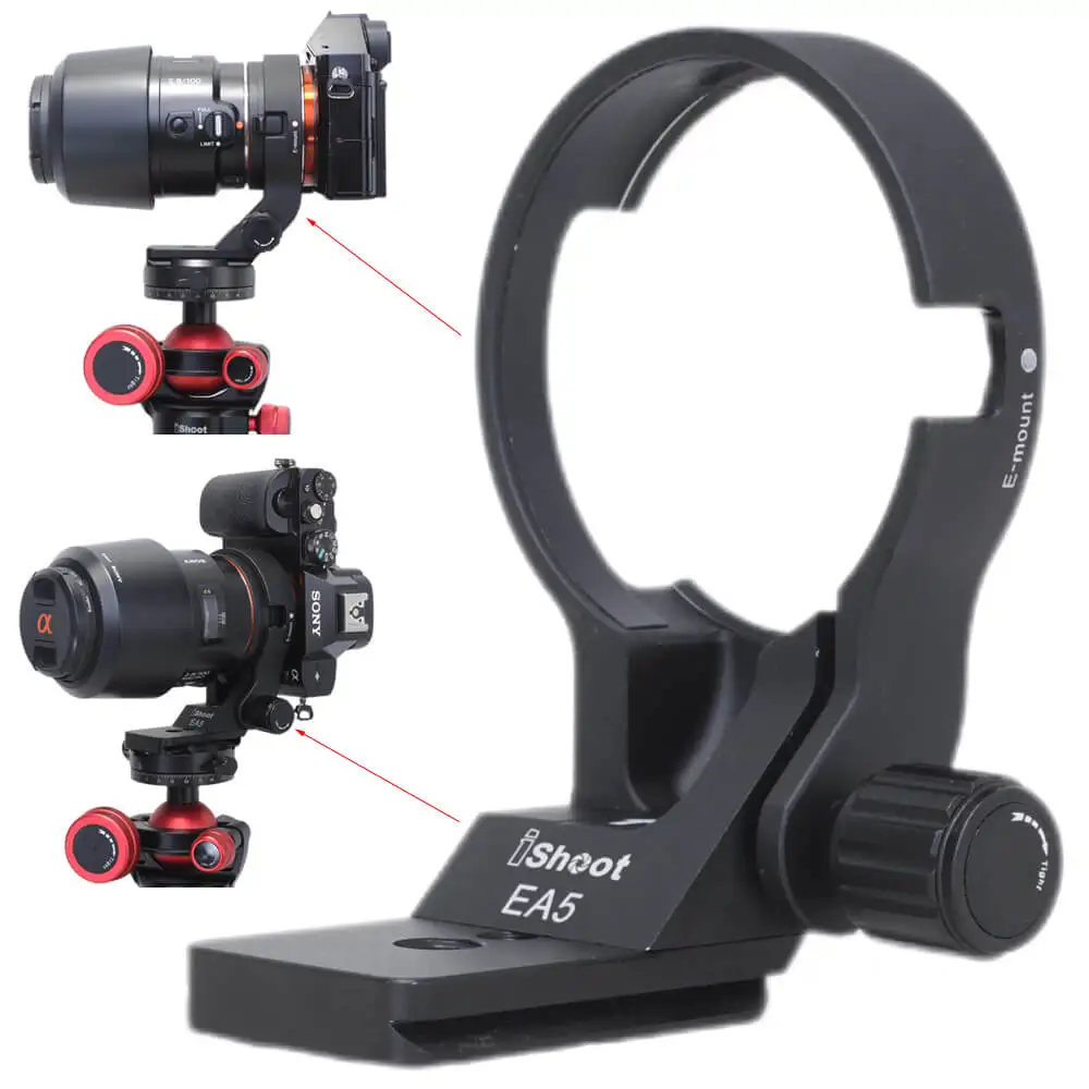 iShoot Lens Collar Bracket Holder Tripod Mount Ring Support for Sony LA-EA5 Mount Converter Adapter Ring