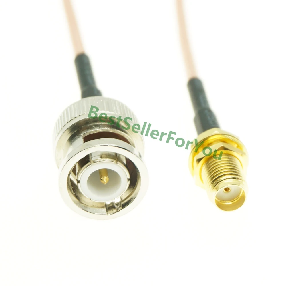 SMA Female Nut Bulkhead To Connector BNC Male 50-Ohm RG316 Coax Low Loss Jumper RF Cable