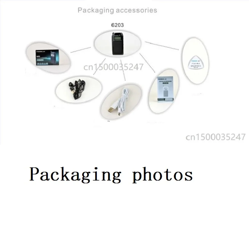 PANDA 6203-radio Kleine draagbare zakformaat Mini TF-kaart MP3-oplader MiniRadio