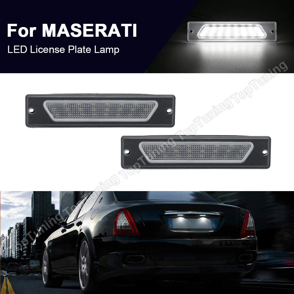 

For Maserati Quattroporte 2003 2004 2005 2006 2007 2008 2009 2010 2011 2012 LED License Plate Lamps Car Number Plate Lights 2X