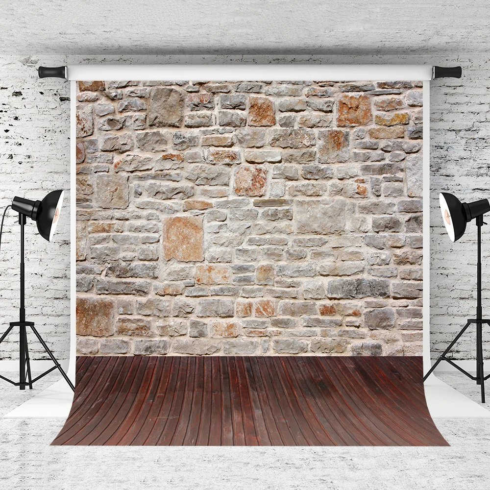 

VinylBDS 250x300cm Brick Wall Photography Backdrops Vintage Wood Washable Children Backdrops Photo Studio NTZC-030