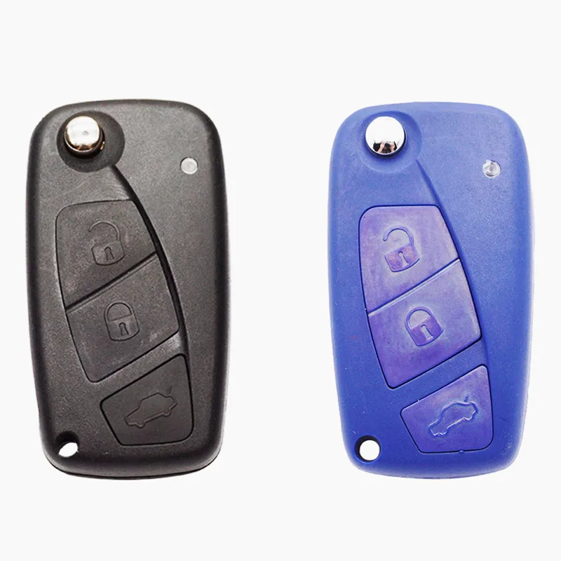 Flip Folding Remote Car Key Shell Case For Fiat 2/3 Buttons Punto Ducato Stilo Panda Idea Doblo Bravo Uncut Blade Replacement