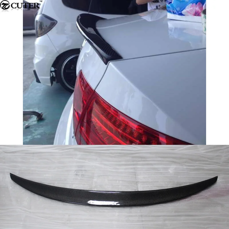 A5 Coupe Car Body Kit Carbon Fiber Rear Trunk Spoiler Lip Wing for Audi A5 Coupe 12-16