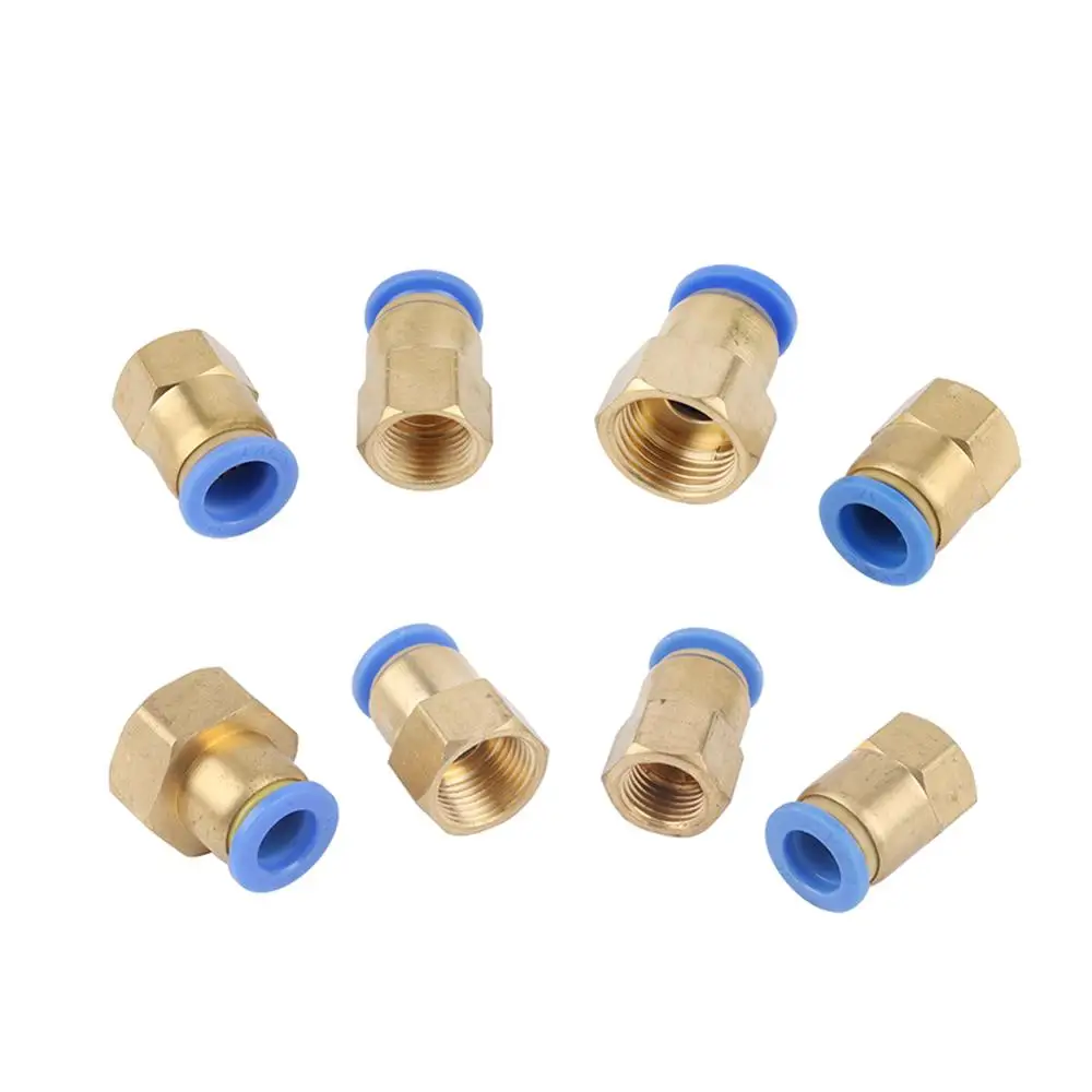 

1/8" 1/4" 3/8" 1/2" Internal Thread to 10mm 12mm Pipe Interface Quick Connector Garden Irrigation Water Straight Adapters 3 Pcs