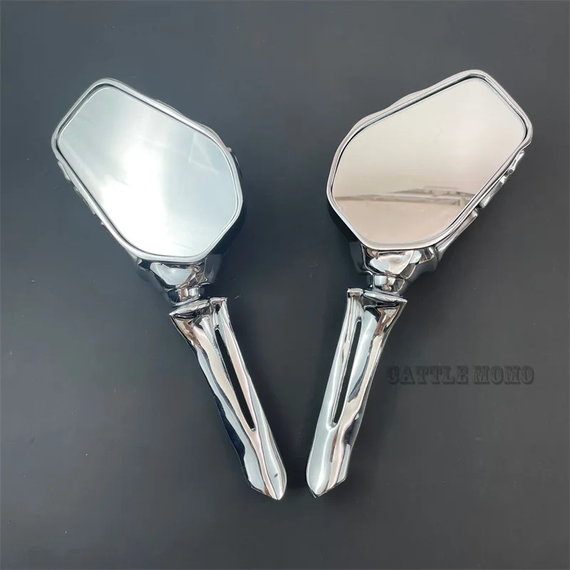 Skull Skeleton Motorcycle Rearview Side Rear View Mirrors For Honda Kawasaki Suzuki Yamaha Harley Cruiser Softail Sportster