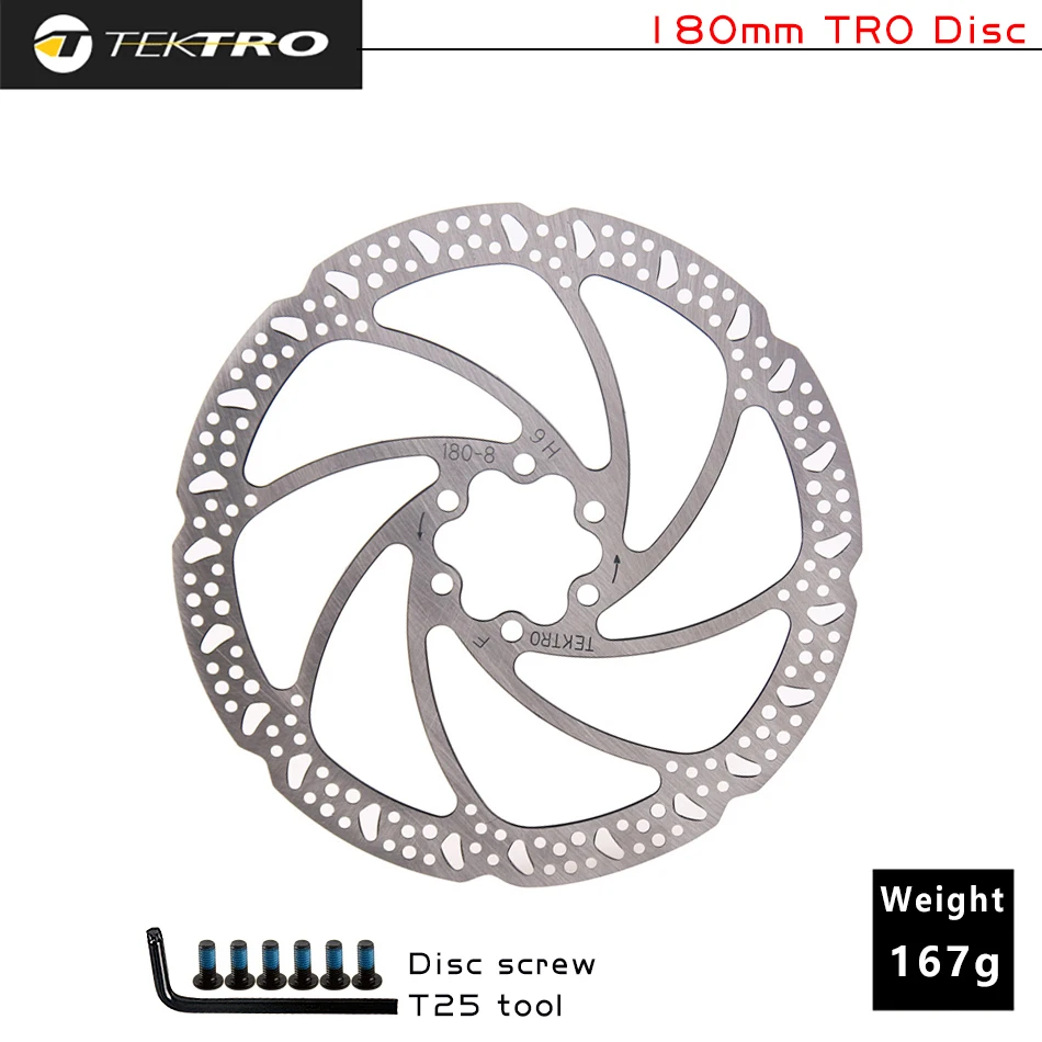 TEKTRO Bicycle Rotor 160/180 / 203mm Mountain Bicycle Hydraulic Disc Brake Discs For MTB Road Foldable Cycling brake pads