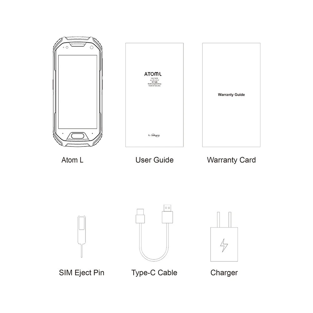 Unihertz Atom L 6GB + 128GB,ทนทานปลดล็อกสมาร์ทโฟน Android 11 Fast Charging 48 MP กล้อง4300MAh Dual Sim NFC