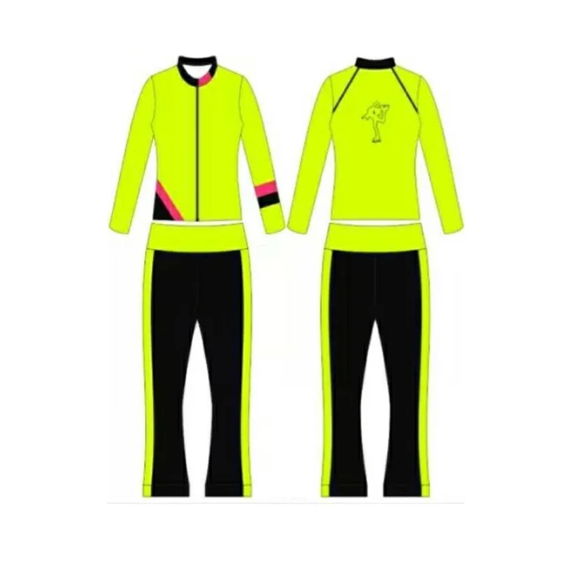 Custom figure skating suit jacket and trousers female athletes train skating pants children girls boys adults