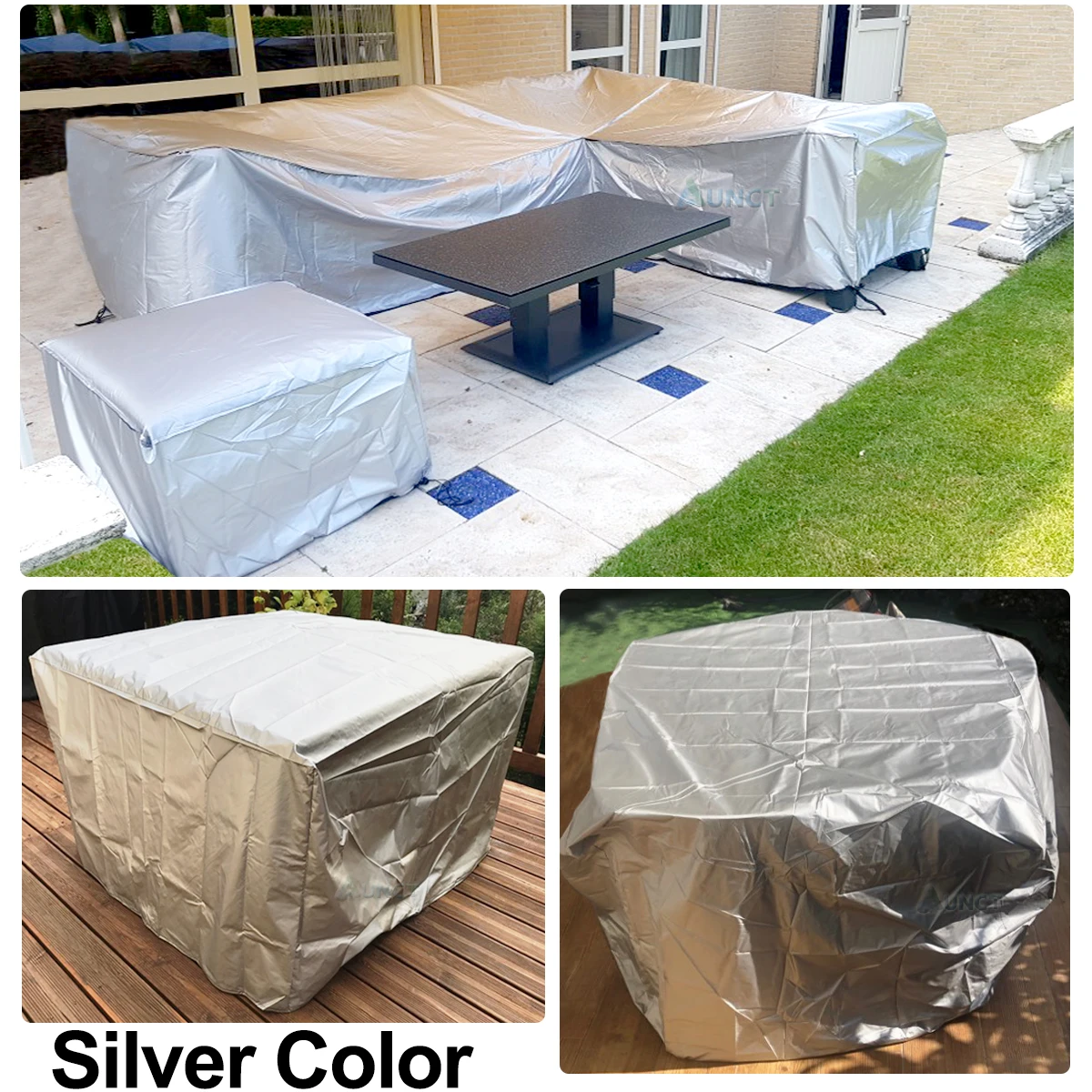 Outdoor 130 Size Oxford Waterproof Furniture Cover For Rattan Table Cube Chair Sofa Dustproof Rain Garden Patio Protective Cover