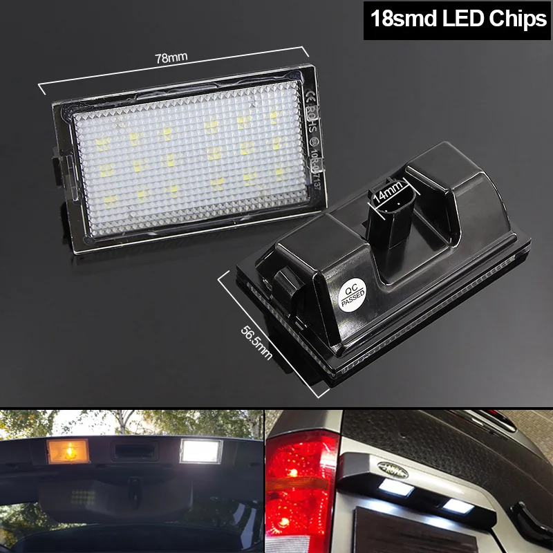 

2Pcs Car LED License Number Plate Light Lamp Land Rover Discovery Series 3 LR3 4 LR4 Freelander 2 LR2 Range Rover Sport Car