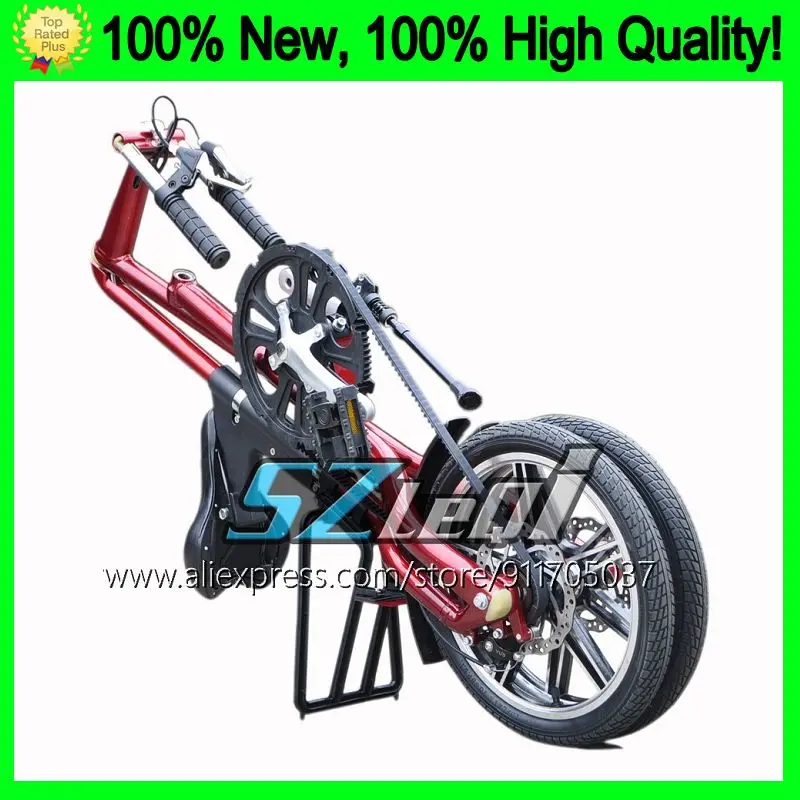 16inches Freestyle Steel Bicycle Bike Double Caliper Brake Show Folding Bicycle Stunt Acrobatic Bicycles Metal Five spoke wheels